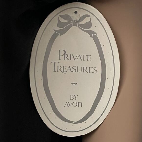 Avon Gold N’ Glamour Black Caftan Dress Private Treasures Glitter Size Med Large - Picture 3 of 6